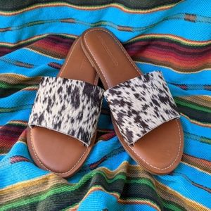 Cowhide sandals
